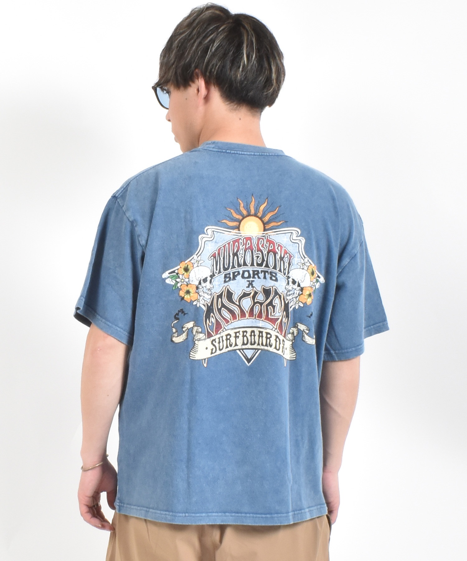 clubhaus✖️マルボン　コラボTシャツ　LLサイズ MURASAKI ムラサキ × LOST ロスト コラボレーション 半袖 Tシャツ