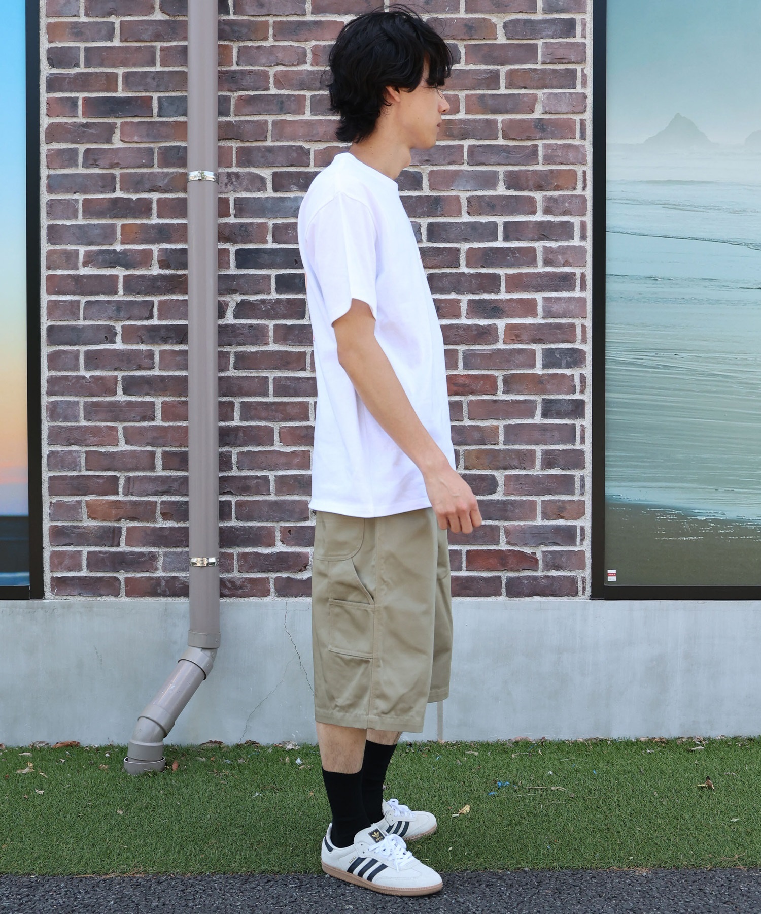 MURASAKI ムラサキ × RIPCURL リップカール コラボレーション 半袖 Tシャツ メンズ M RCM6S-2101 ムラサキスポーツ限定(WHT-M)
