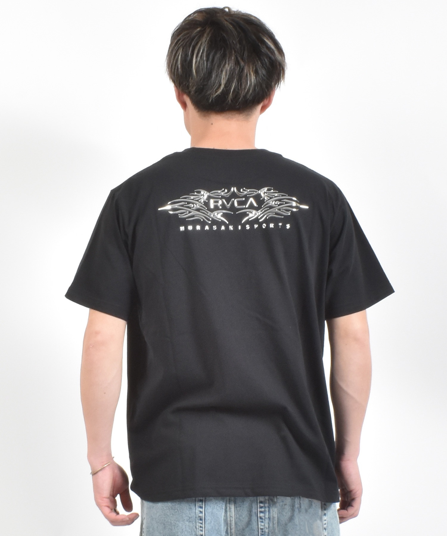 RVCA 新品　M メンズ MURASAKI ムラサキ × RVCA ルーカ コラボレーション 半袖 Tシャツ