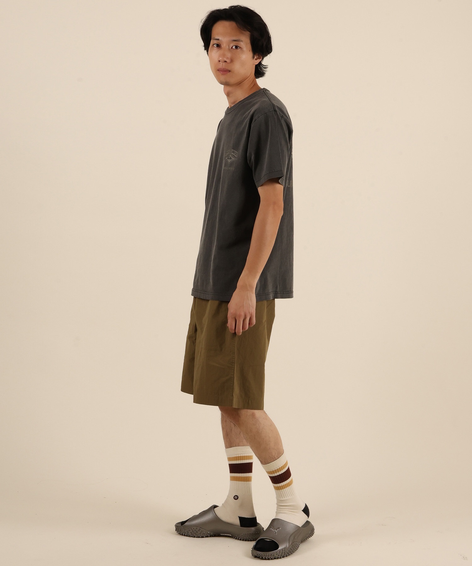 MURASAKI ムラサキ × QUIKSILVER クイックシルバー コラボレーション 半袖 Tシャツ メンズ QST262609M ムラサキスポーツ限定(BLK-M)
