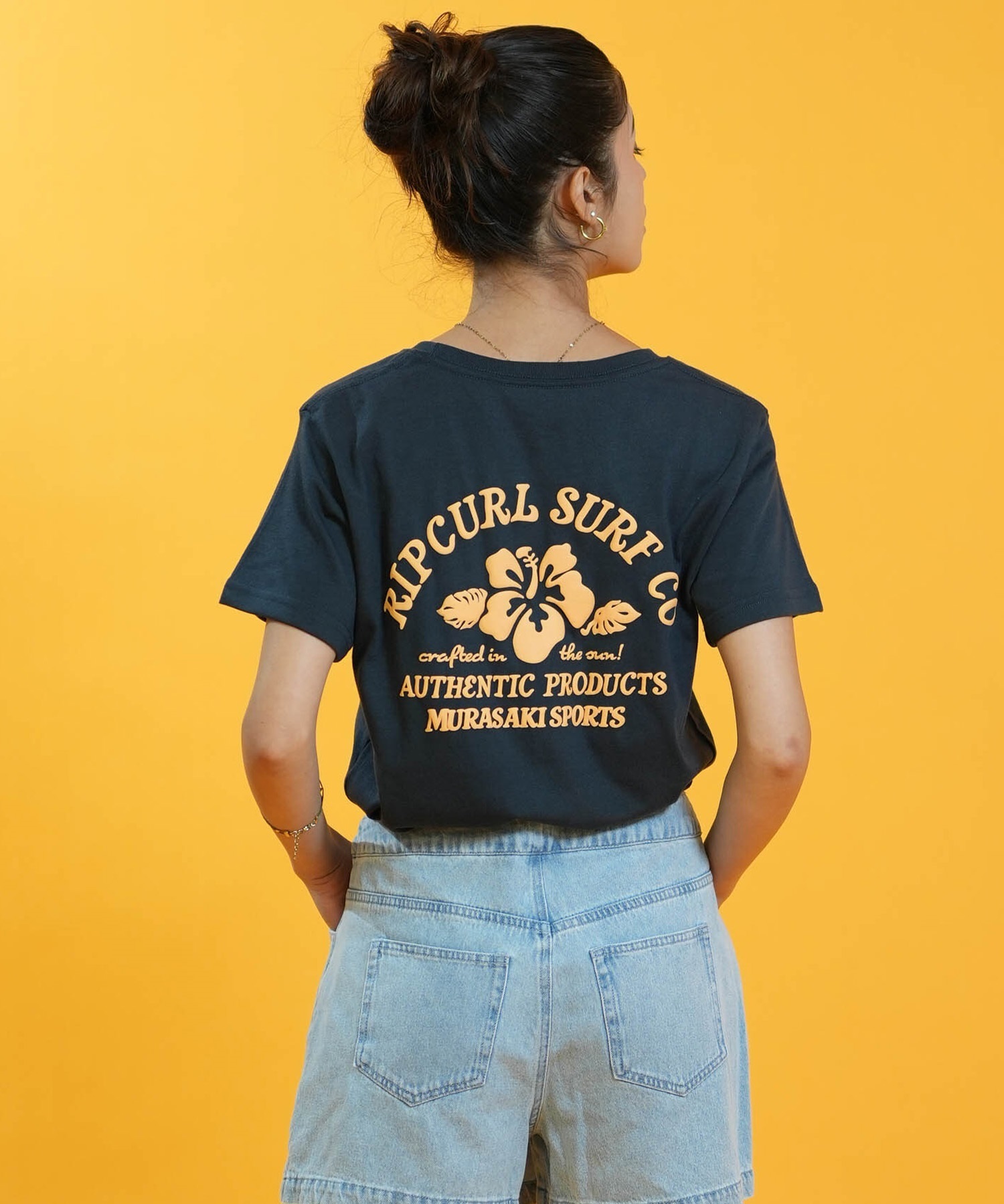 MURASAKI ムラサキ × RIPCURL リップカール 半袖 Tシャツ レディース
