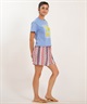 MURASAKI ムラサキ × RIPCURL リップカール 半袖 Tシャツ レディース コラボレーション クロップド丈 M RCL6S-2102(BLU-M)