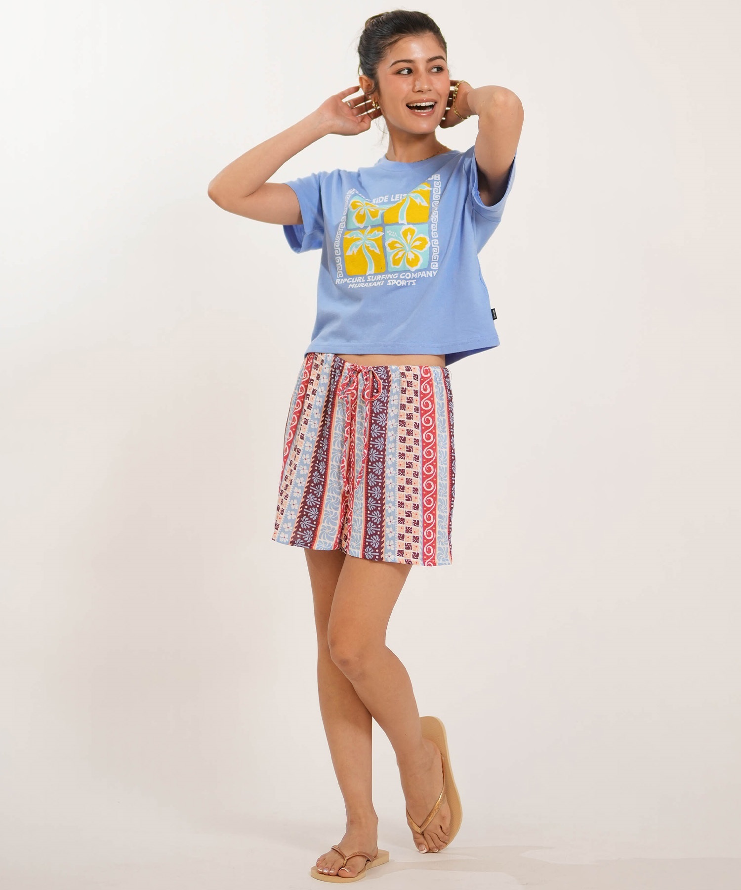 MURASAKI ムラサキ × RIPCURL リップカール 半袖 Tシャツ レディース