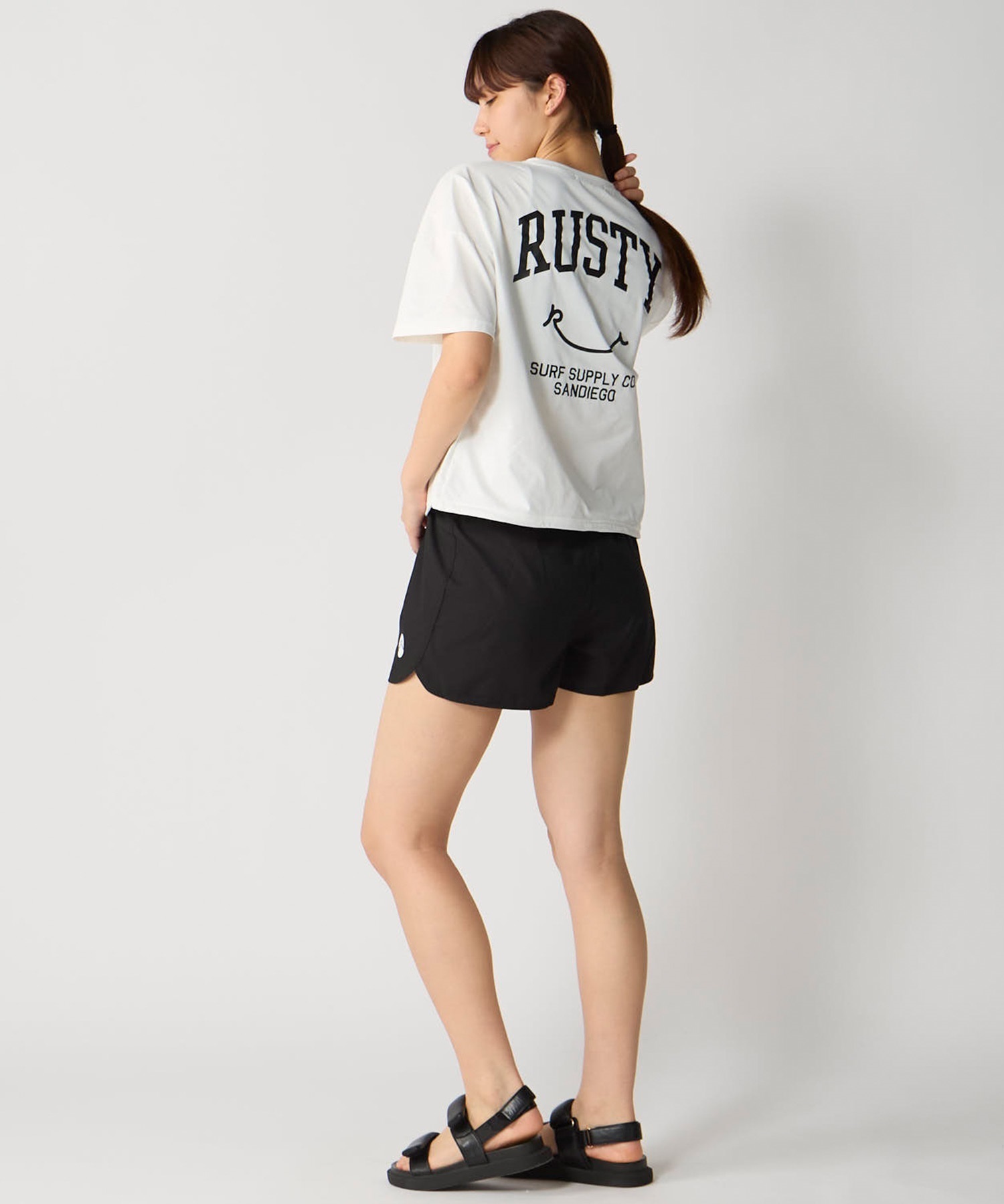 RUSTY ラスティ 水着 4点セット レディース 半袖ラッシュT ショート
