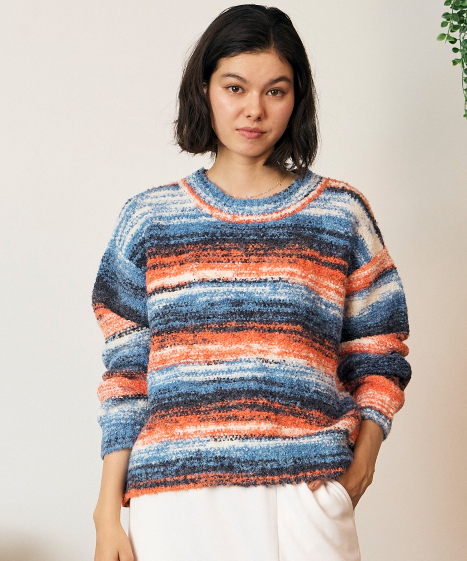 ☆新品 定価￥34,100 佐藤繊維グラデーションボーダーニットプルオーバー RIKKA FEMME リッカファム ニット セーター レディース プルオーバー