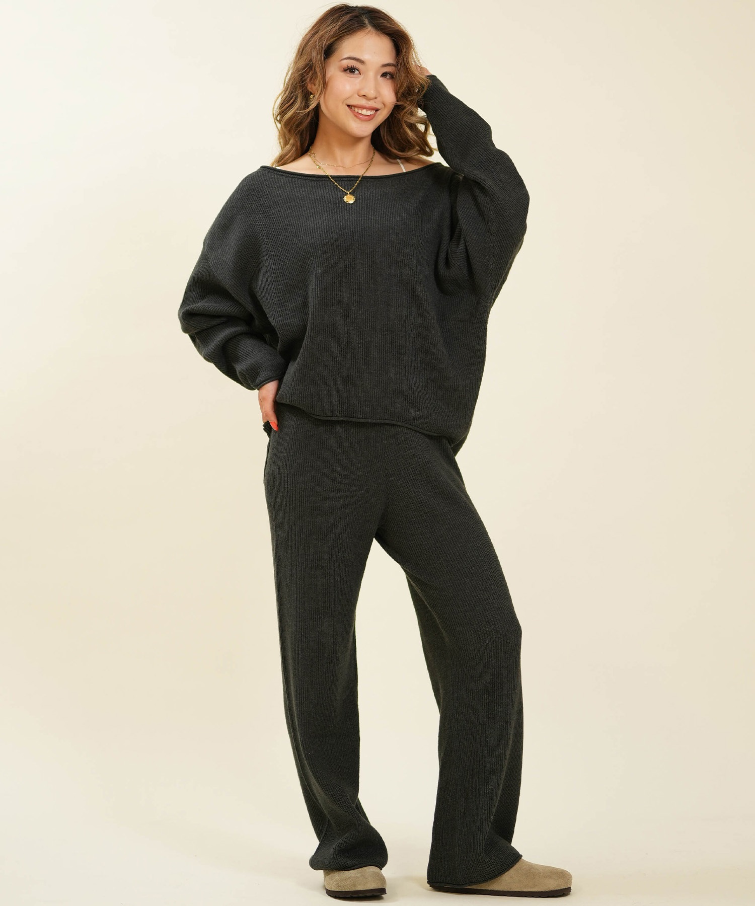 RIKKA FEMME リッカファム ロングパンツ レディース 無地 リラックス