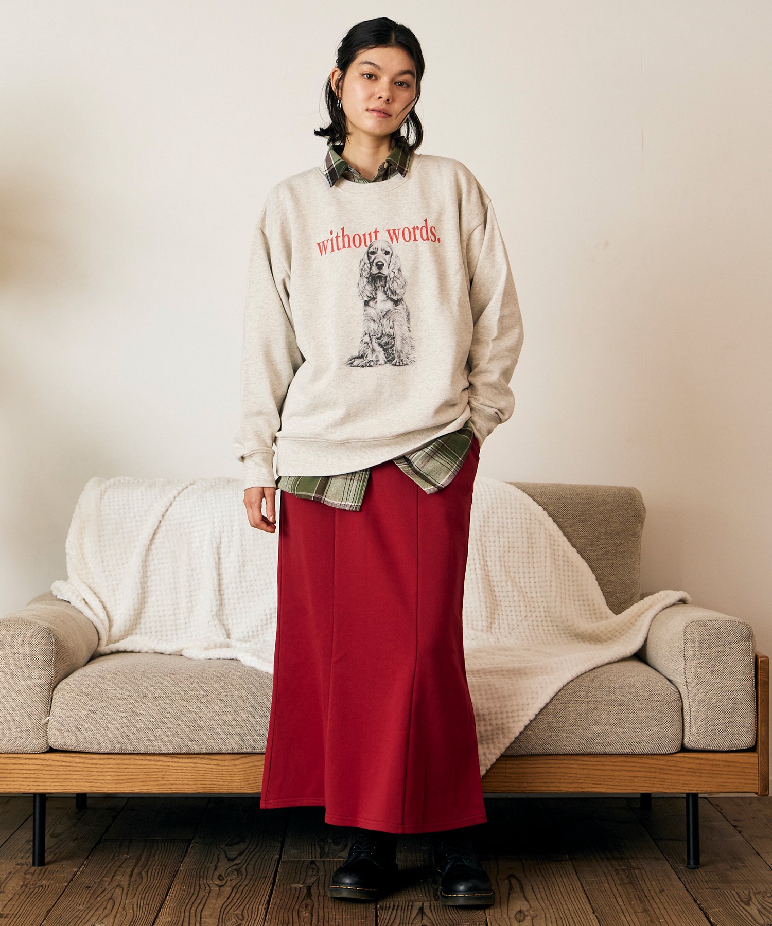 RIKKA FEMME リッカファム トレーナー スウェット レディース 裏毛 ドッググラフィック RF6F-1101(GRY-FREE)