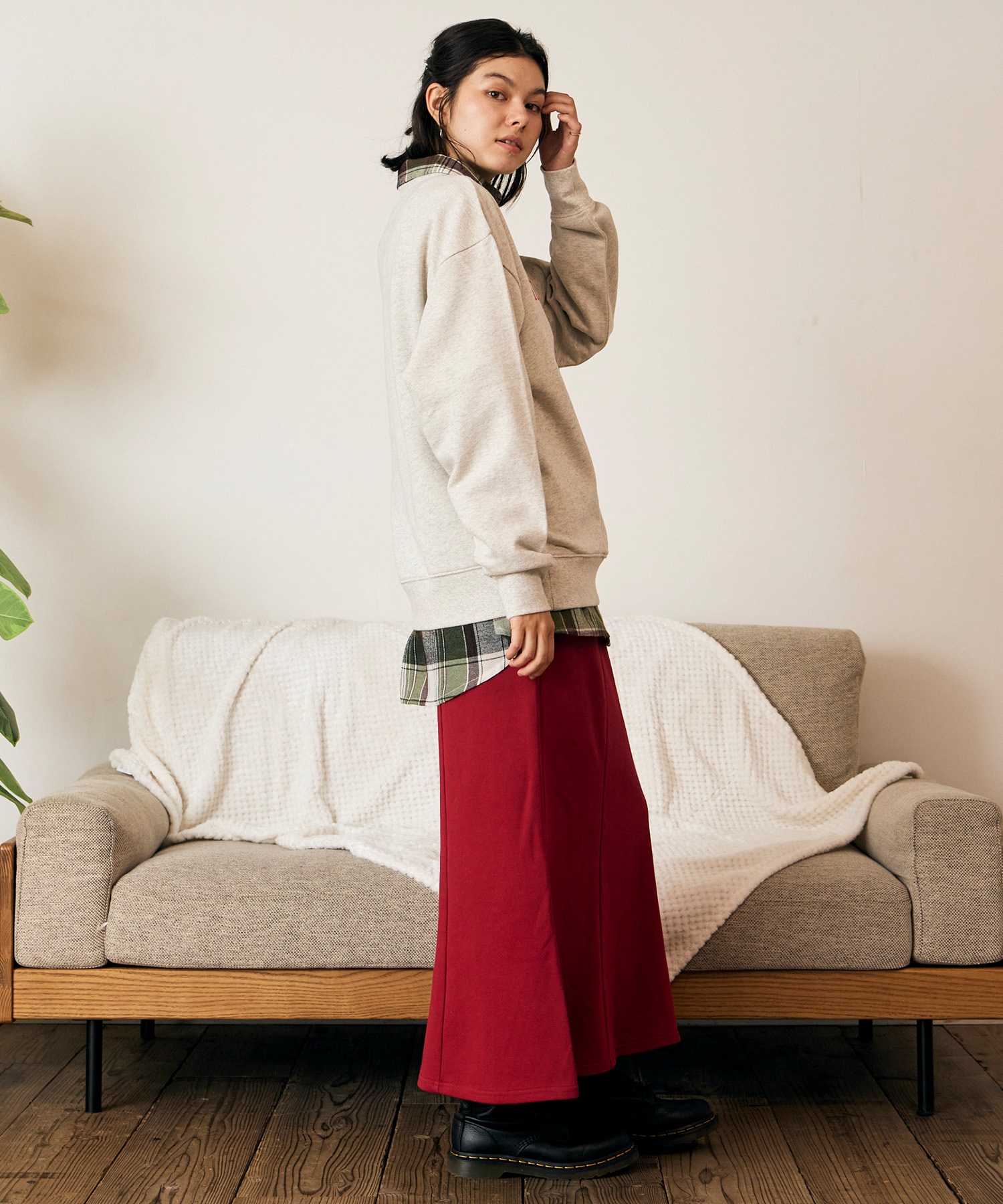 RIKKA FEMME リッカファム トレーナー スウェット レディース 裏毛 ドッググラフィック RF6F-1101(GRY-FREE)