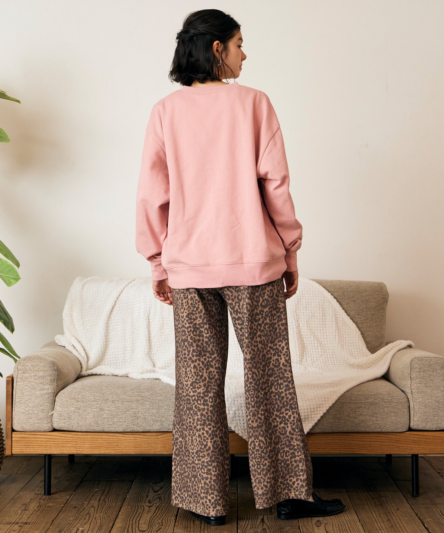 RIKKA FEMME リッカファム トレーナー スウェット レディース 裏毛 ドッググラフィック RF6F-1101(GRY-FREE)