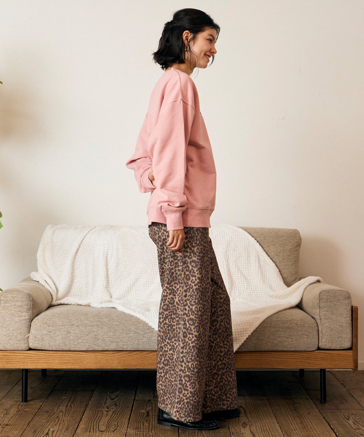 RIKKA FEMME リッカファム トレーナー スウェット レディース 裏毛 ドッググラフィック RF6F-1101(GRY-FREE)