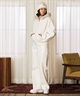 RIKKA FEMME リッカファム ジップアップ パーカー フーディー レディース スウェット 裏毛 ファー付き ロゴ刺繍 RF6F-1202(WHT-FREE)