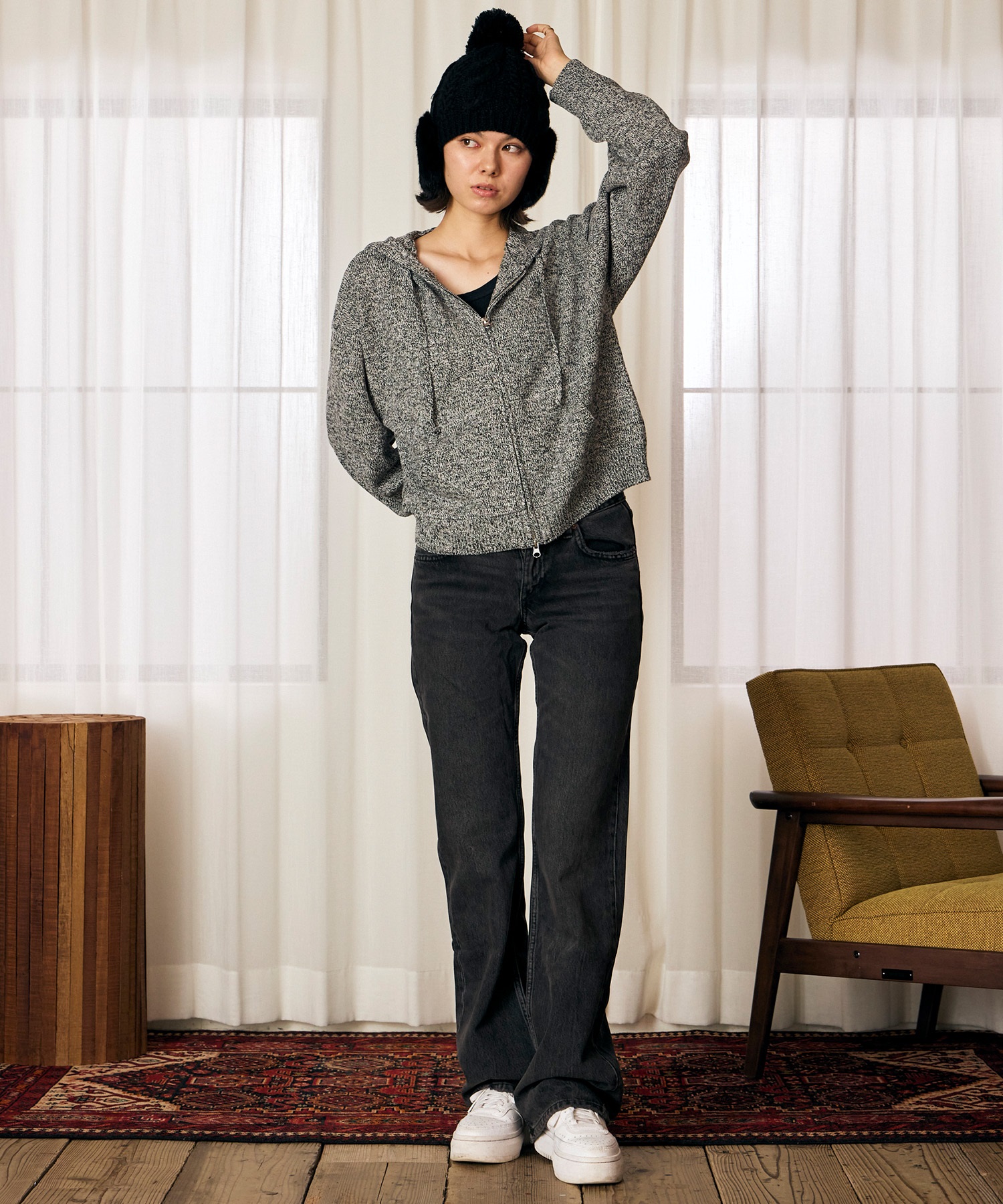 RIKKA FEMME リッカファム ジップアップ パーカー フーディー