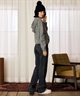 RIKKA FEMME リッカファム ジップアップ パーカー フーディー レディース ネップ柄 RF6F-1203(BLK-FREE)