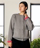 RIKKA FEMME リッカファム ニット セーター カーディガン レディース ウォッシャブル 裏配色 スウェット風 RF6F-1302(BLK-FREE)