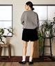 RIKKA FEMME リッカファム ニット セーター カーディガン レディース ウォッシャブル 裏配色 スウェット風 RF6F-1302(BLK-FREE)