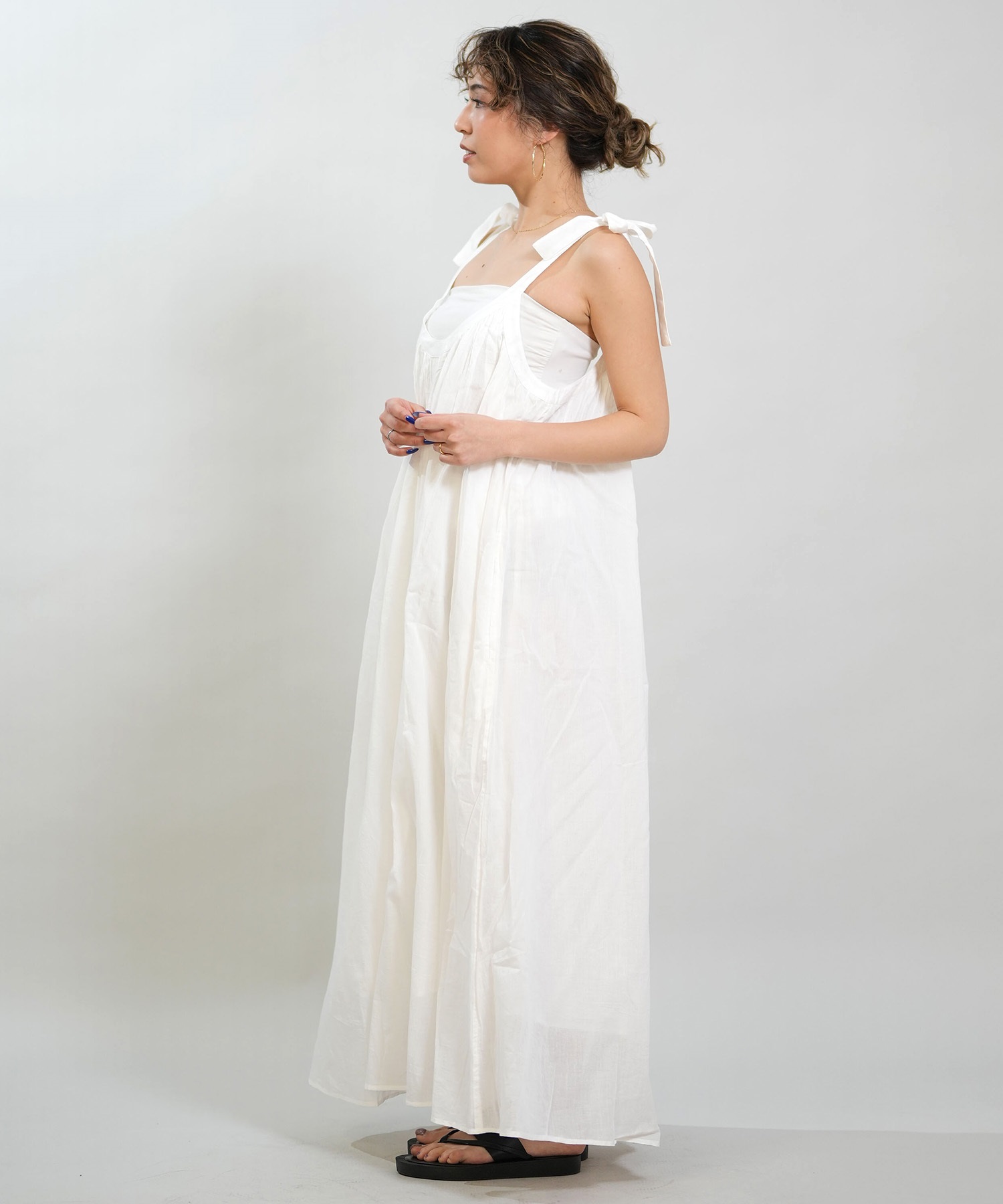 RIKKA FEMME リッカファム ワンピース レディース リボンワンピ ロング丈 RF6S-1402(WHT-FREE)