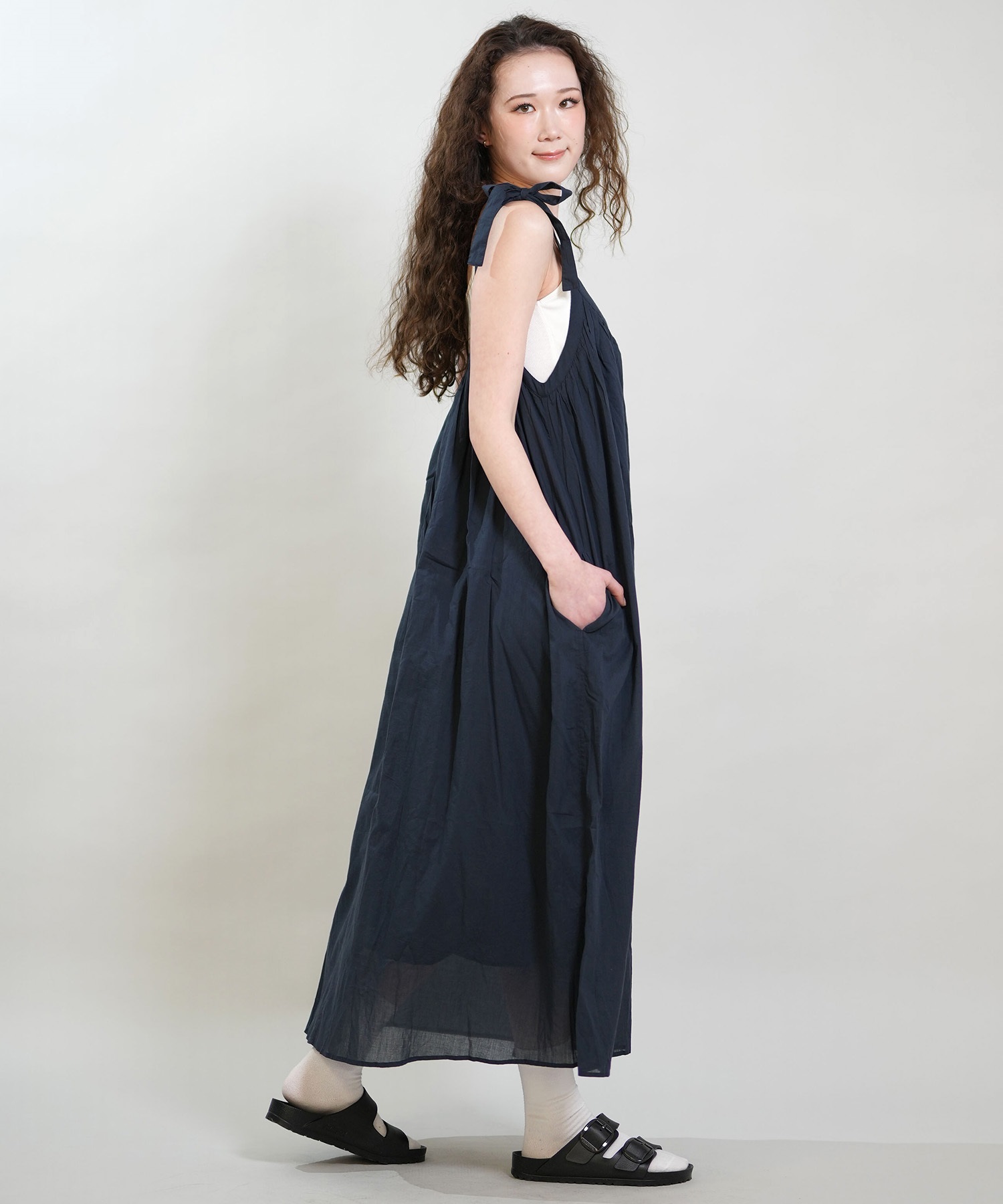 RIKKA FEMME リッカファム ワンピース レディース リボンワンピ ロング丈 RF6S-1402(WHT-FREE)