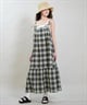 RIKKA FEMME リッカファム ワンピース レディース マドラスチェック ロング丈 RF6S-1403(BLK-FREE)