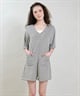 RIKKA FEMME リッカファム オールインワン ロンパース レディース パイル生地 ショート丈 吸水速乾 UVカット RF6S-1406(GRY-FREE)