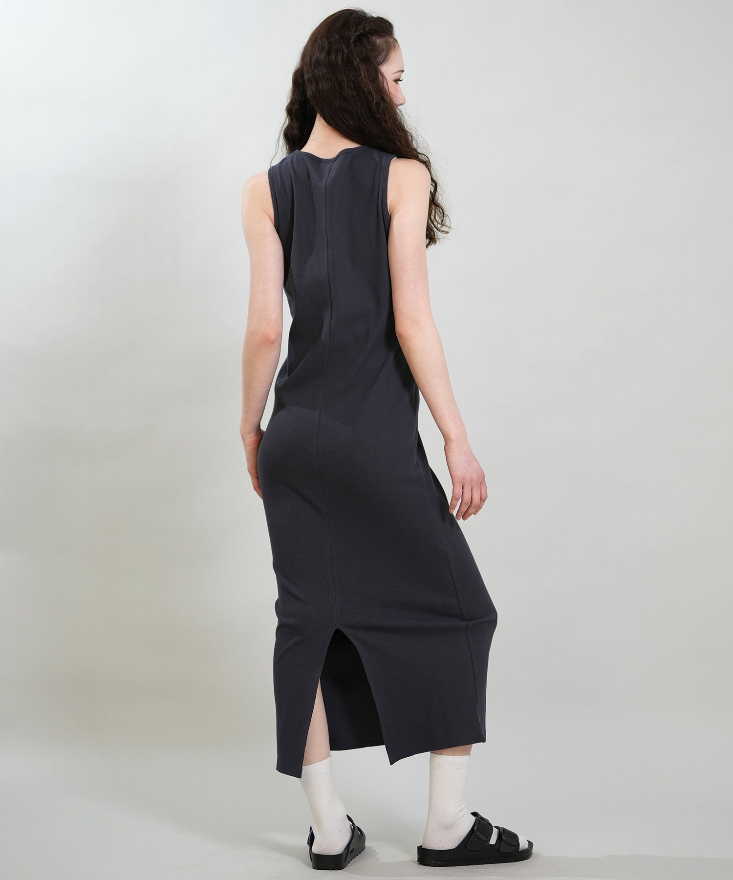 RIKKA FEMME リッカファム ワンピース レディース リブワンピ ロング丈 RF6S-1408(GRY-FREE)