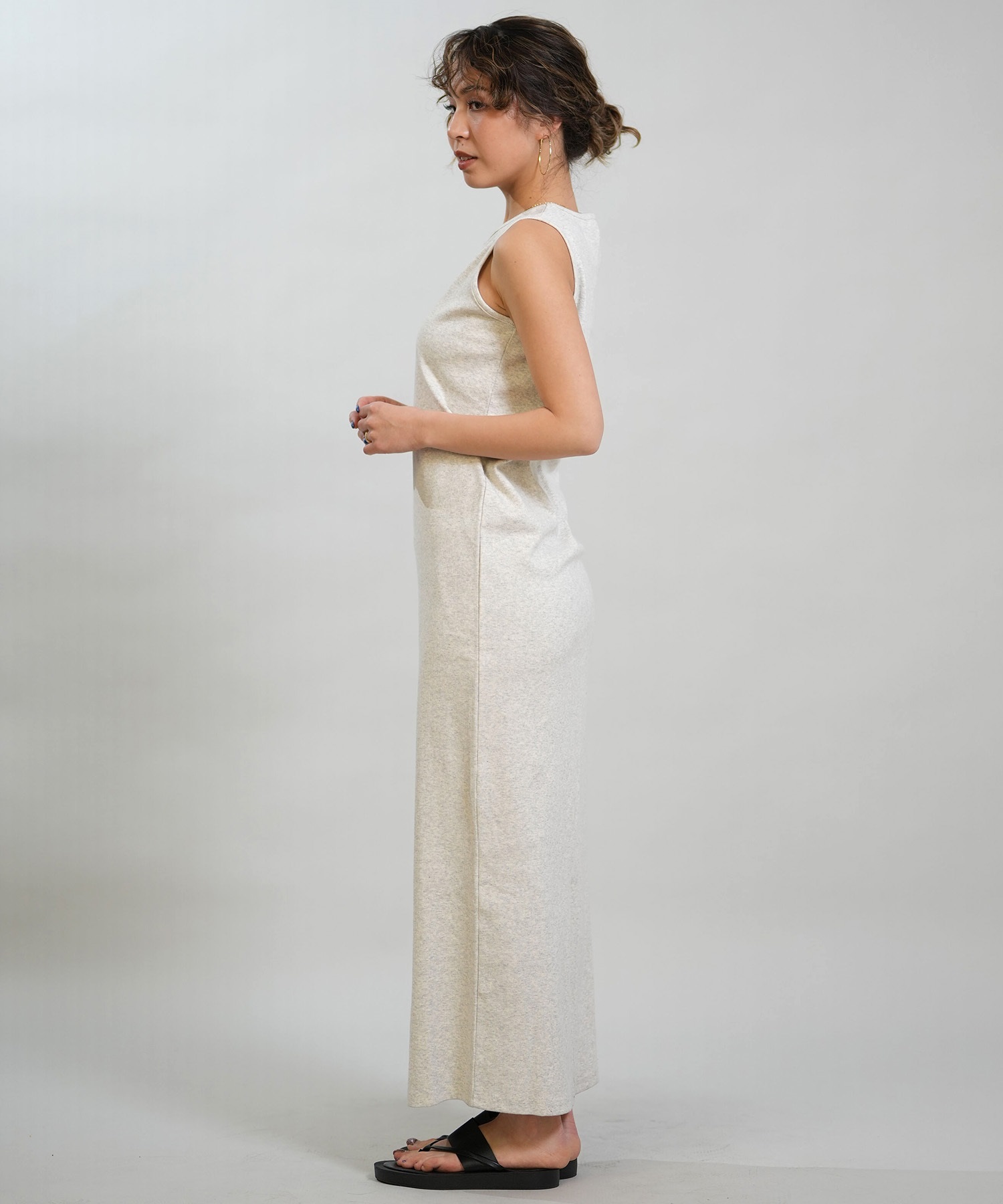 RIKKA FEMME リッカファム ワンピース レディース リブワンピ ロング丈 RF6S-1408(GRY-FREE)