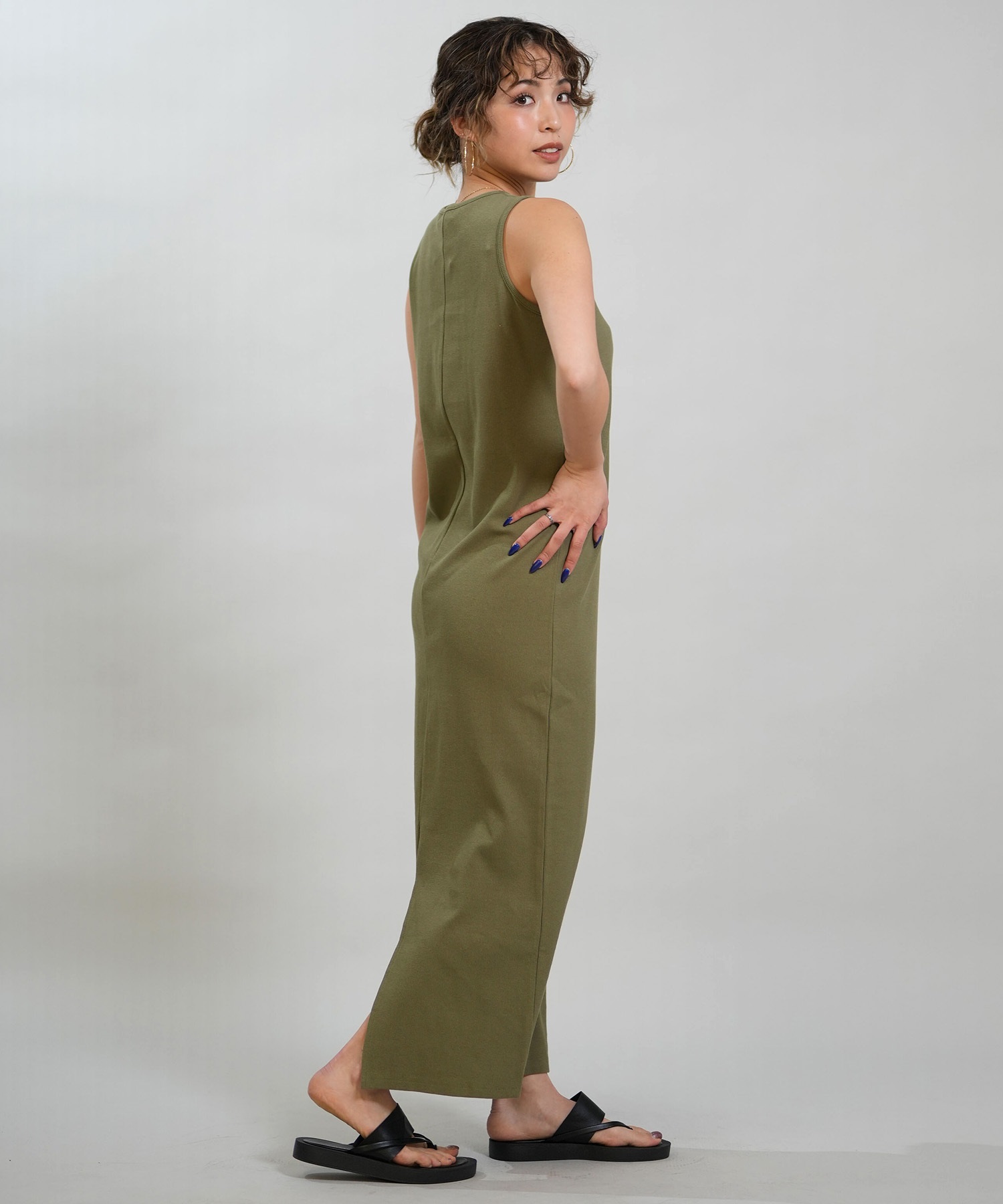 RIKKA FEMME リッカファム ワンピース レディース リブワンピ ロング丈 RF6S-1408(GRY-FREE)