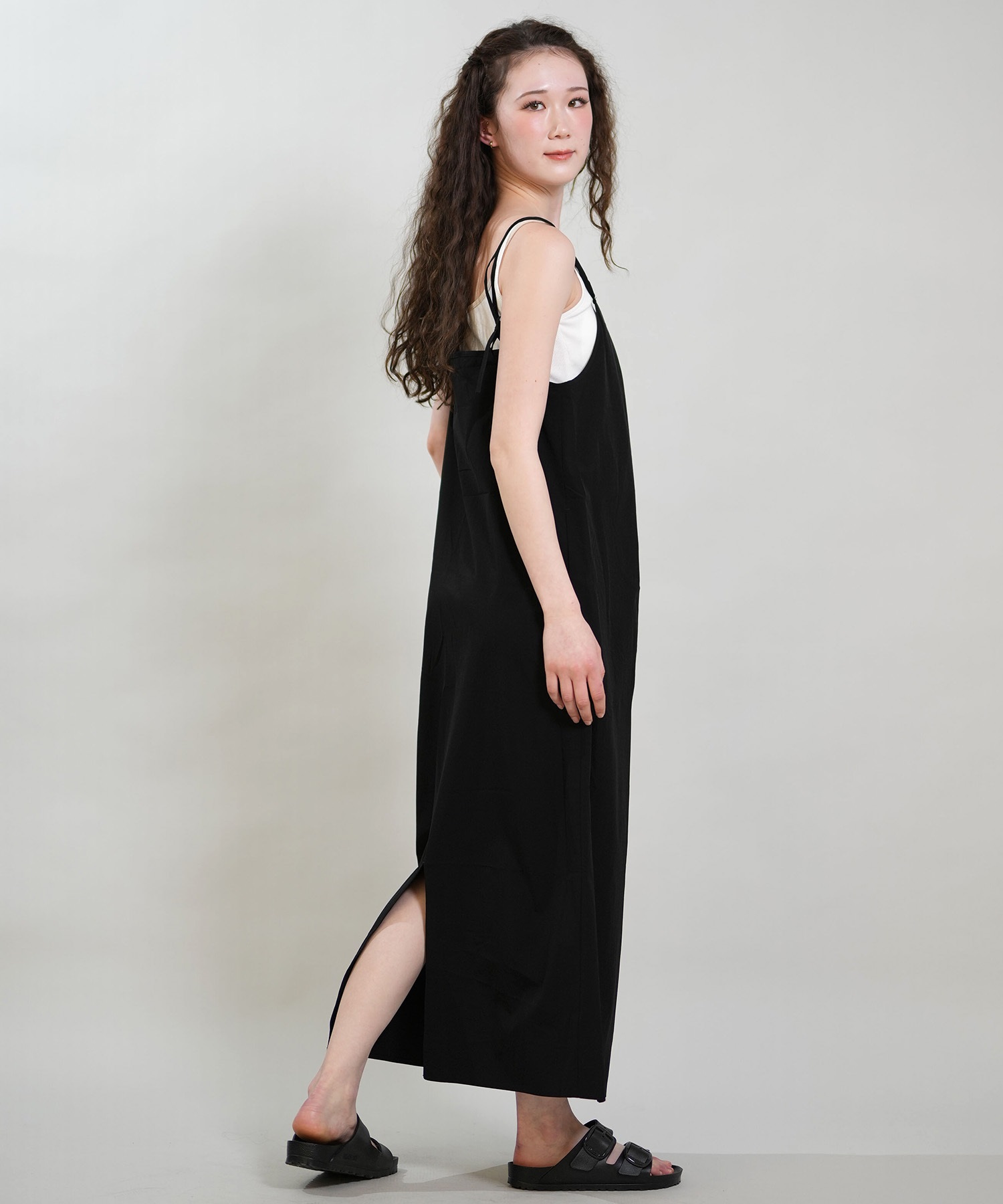 RIKKA FEMME リッカファム ワンピース レディース キャミワンピ マキシ丈 RF6S-1404(BLK-FREE)