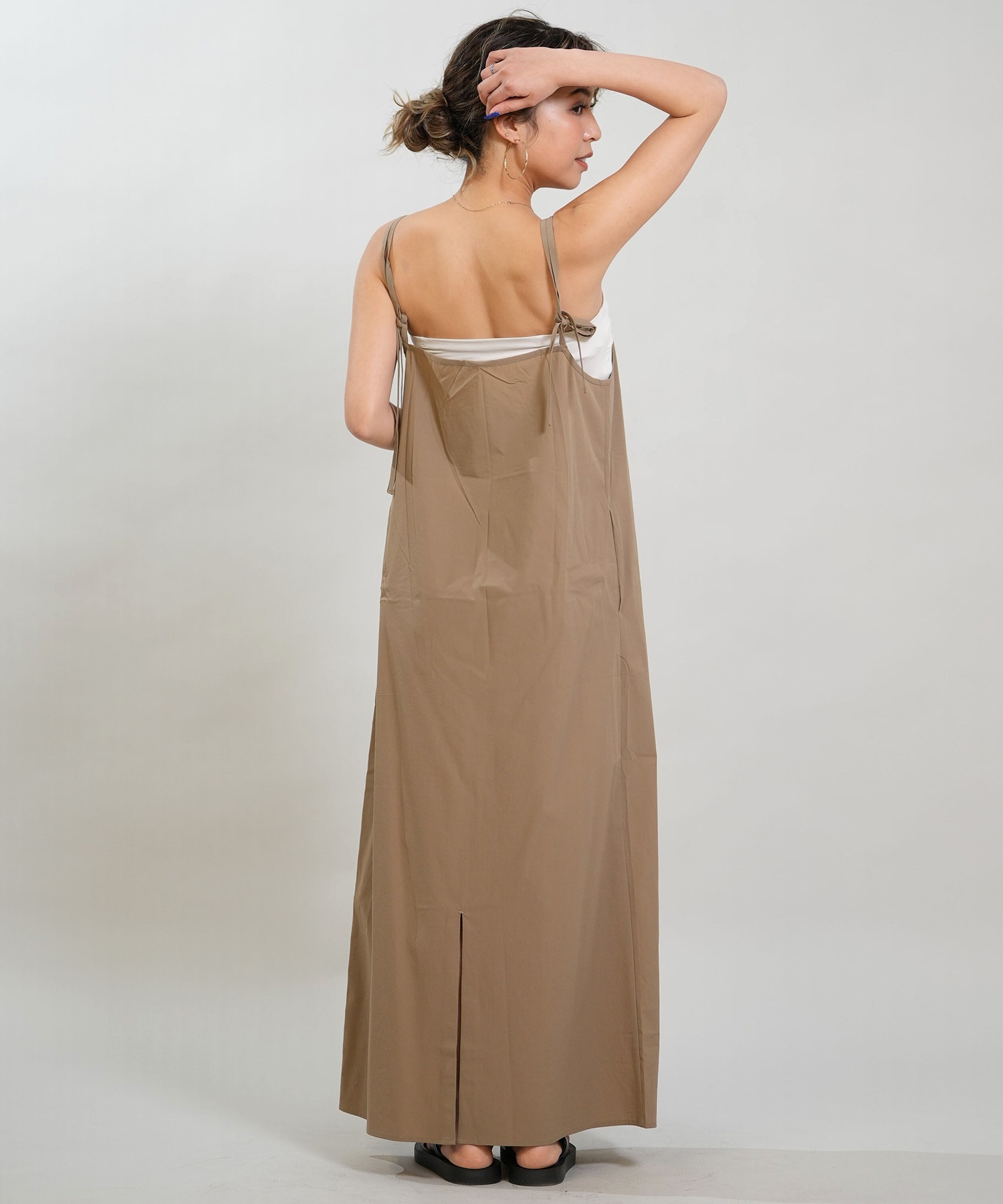 RIKKA FEMME リッカファム ワンピース レディース キャミワンピ マキシ丈 RF6S-1404(BLK-FREE)