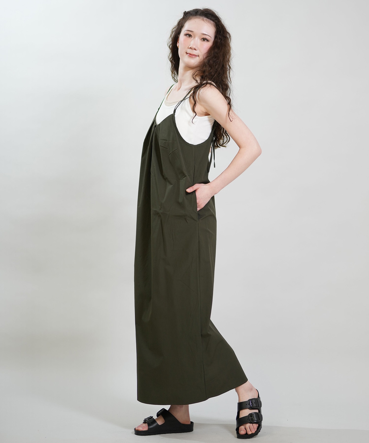 RIKKA FEMME リッカファム ワンピース レディース キャミワンピ マキシ丈 RF6S-1404(BLK-FREE)