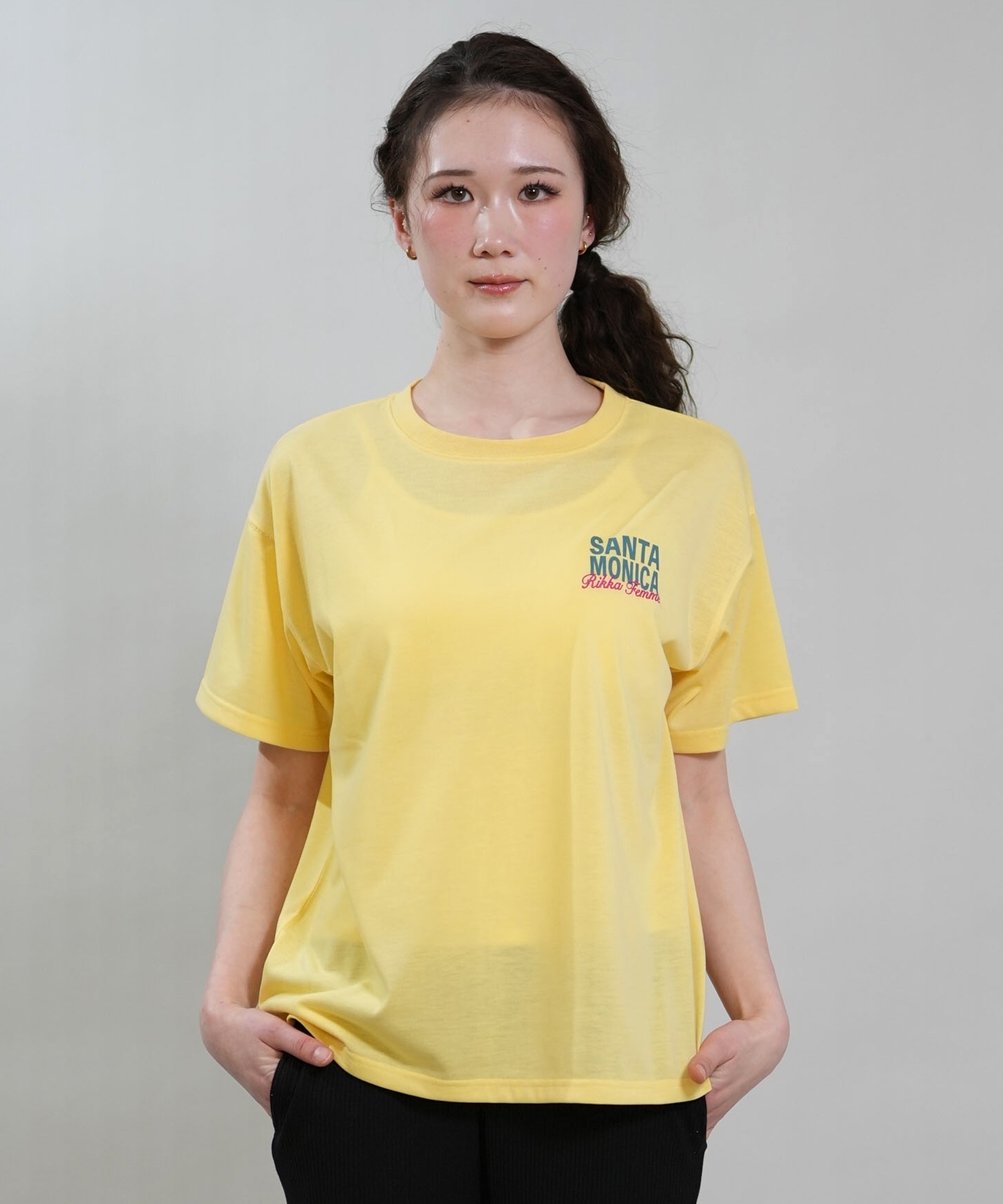 RIKKA FEMME リッカファム 半袖 Tシャツ レディース バックプリント 吸水速乾 UVカット RF6S-2102(WHT-SM)