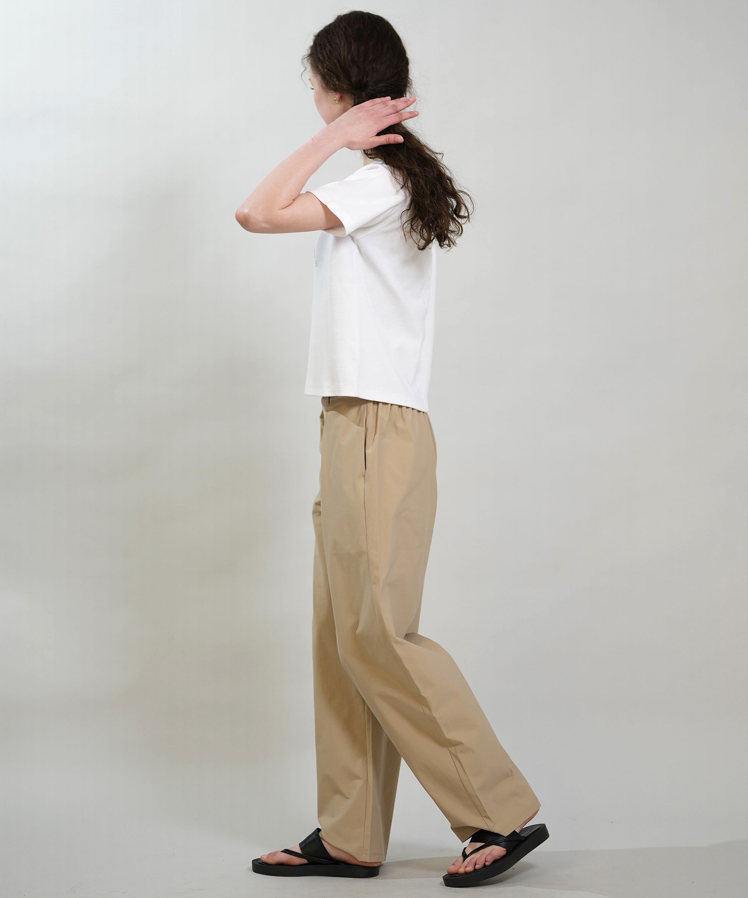 RIKKA FEMME リッカファム 半袖 Tシャツ レディース リブ フロント刺繍 RF6S-2104(WHT-SM)