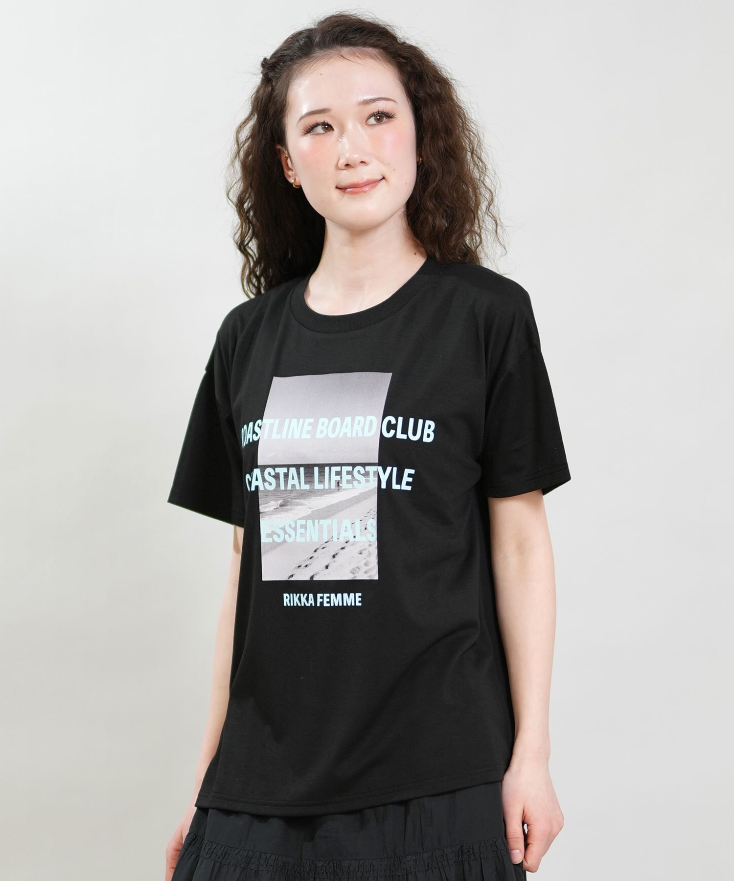 RIKKA FEMME リッカファム 半袖 Tシャツ レディース フォトT UVカット 接触冷感 RF6S-2107(WHT-FREE)