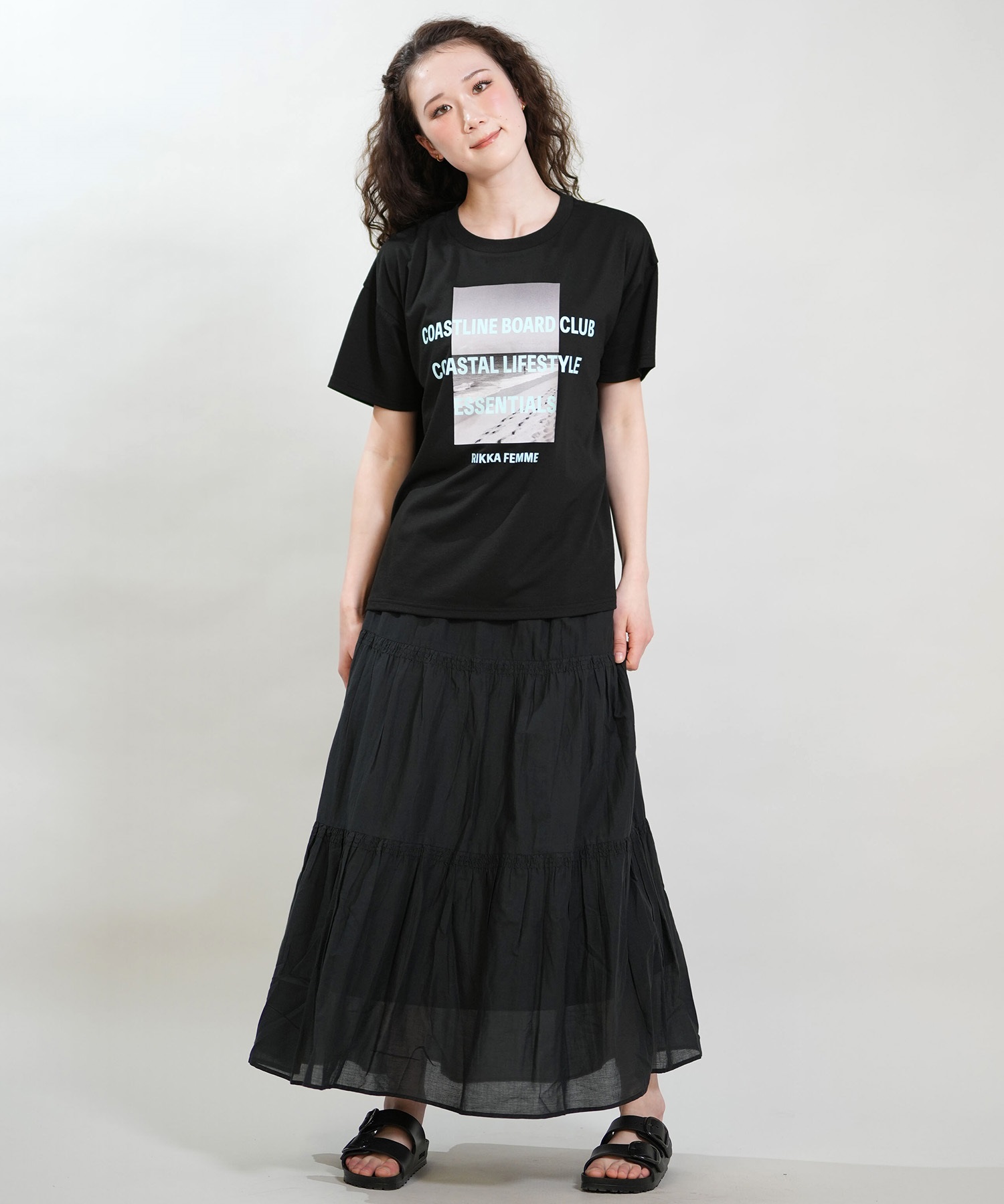 RIKKA FEMME リッカファム 半袖 Tシャツ レディース フォトT UVカット 接触冷感 RF6S-2107(WHT-FREE)