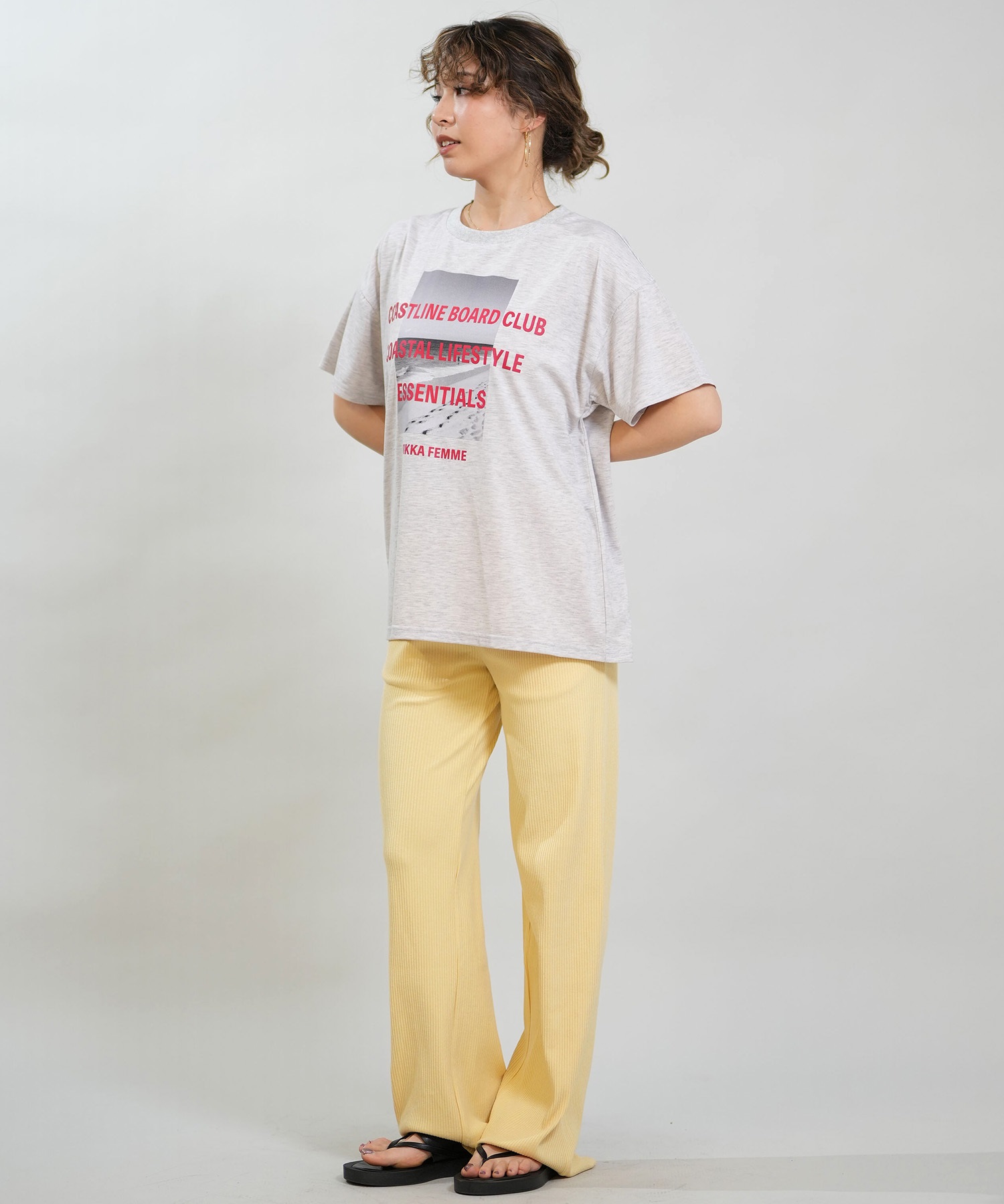 RIKKA FEMME リッカファム 半袖 Tシャツ レディース フォトT UVカット 接触冷感 RF6S-2107(WHT-FREE)