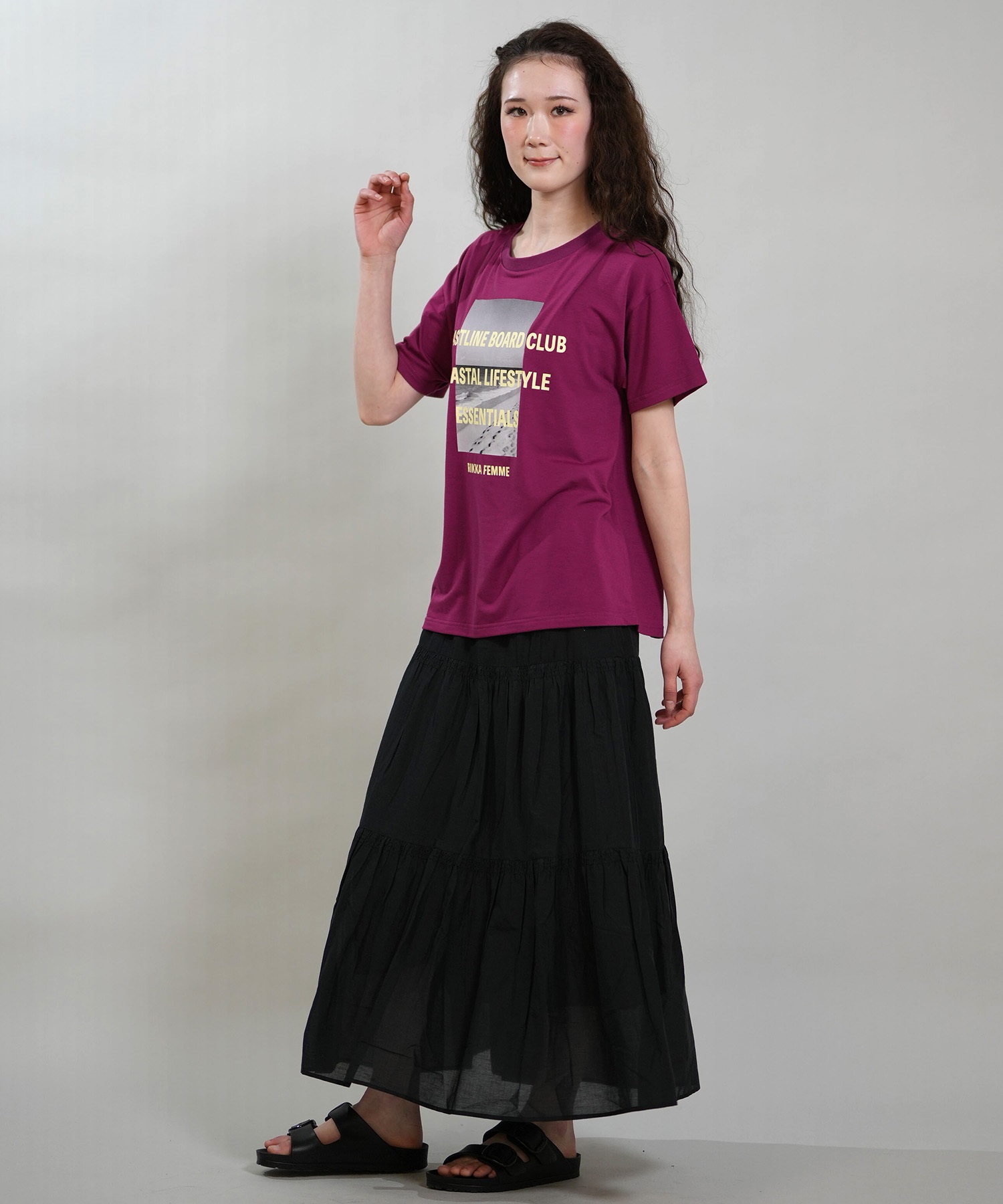 RIKKA FEMME リッカファム 半袖 Tシャツ レディース フォトT UVカット 接触冷感 RF6S-2107(WHT-FREE)