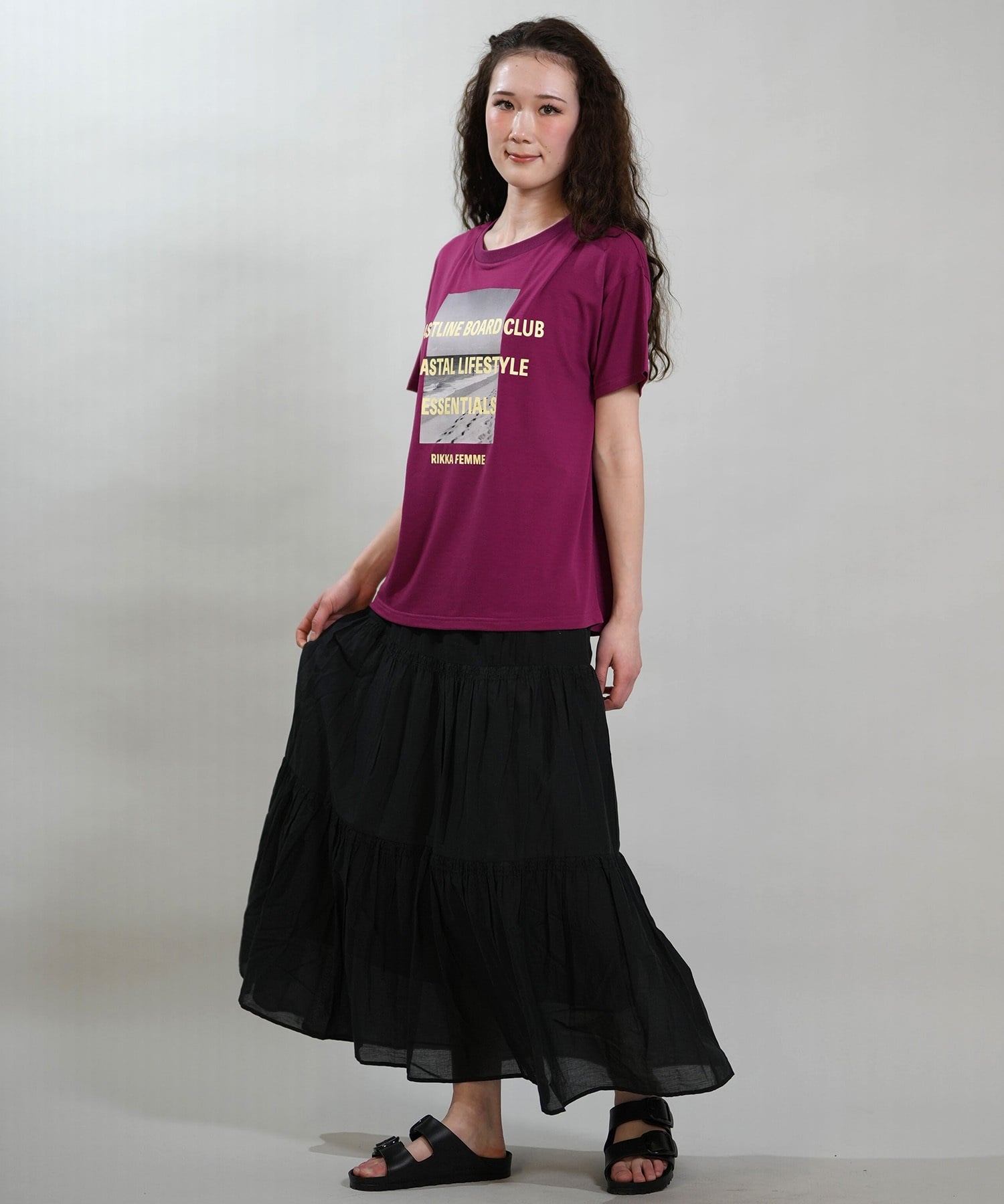 RIKKA FEMME リッカファム 半袖 Tシャツ レディース フォトT UVカット 接触冷感 RF6S-2107(WHT-FREE)