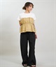 RIKKA FEMME リッカファム 半袖 Tシャツ レディース ドロスト ギャザー ドッキングカットソー RF6S-2106(BEG-FREE)