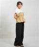 RIKKA FEMME リッカファム 半袖 Tシャツ レディース ドロスト ギャザー ドッキングカットソー RF6S-2106(BEG-FREE)