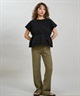 RIKKA FEMME リッカファム 半袖 Tシャツ レディース ドロスト ギャザー ドッキングカットソー RF6S-2106(BEG-FREE)