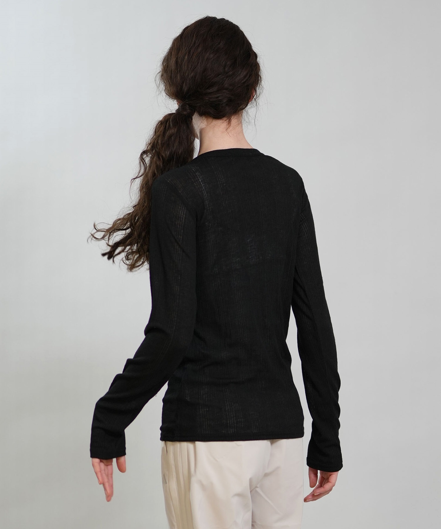 RIKKA FEMME リッカファム 長袖 Tシャツ ロンT レディース シアートップス RF6S-2201(WHT-FREE)