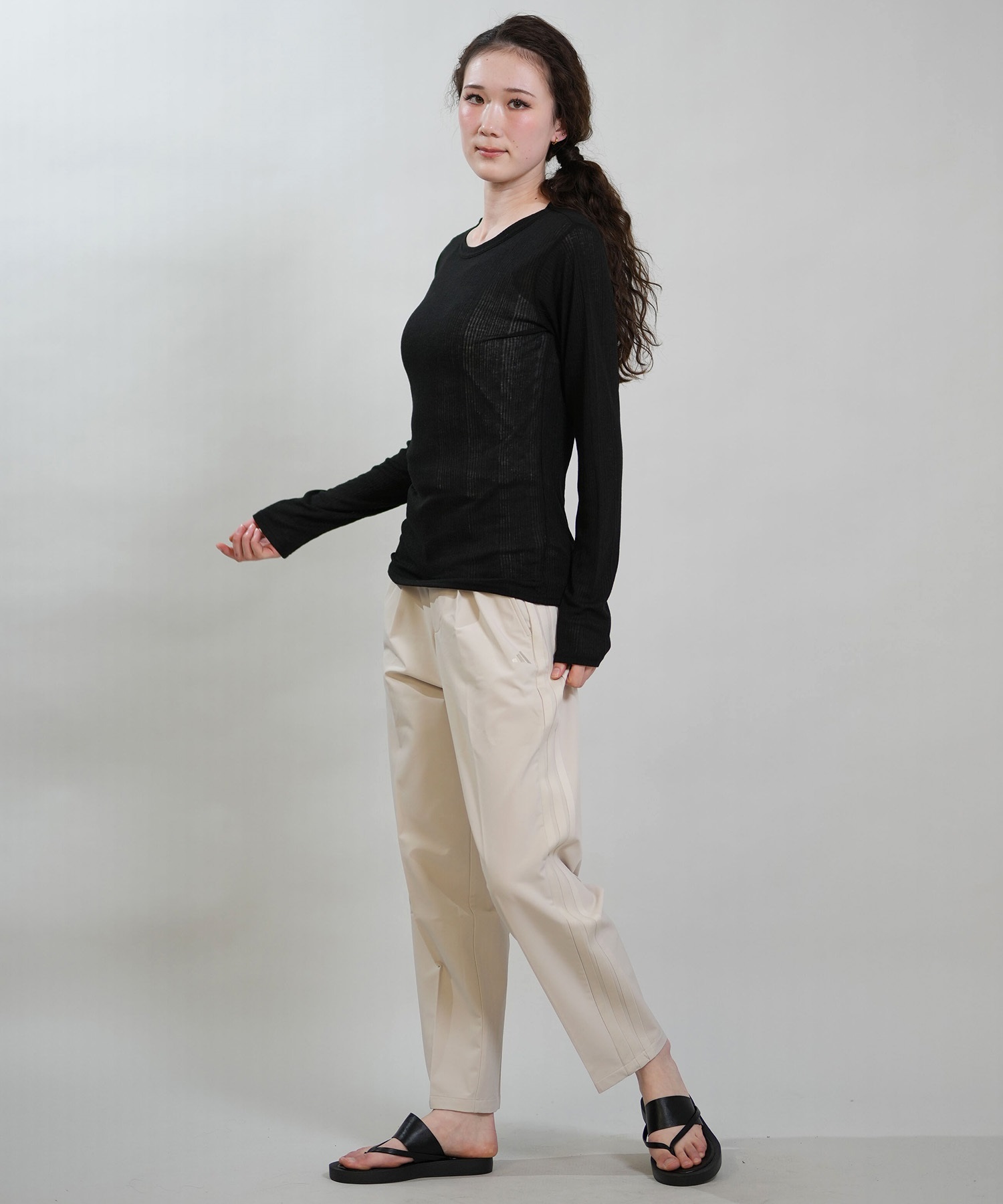 RIKKA FEMME リッカファム 長袖 Tシャツ ロンT レディース シアートップス RF6S-2201(WHT-FREE)