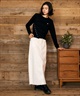 RIKKA FEMME リッカファム 長袖 Tシャツ ロンT レディース ワンポイント ロゴ リングドットボタン RF6F-2201(BLK-SM)