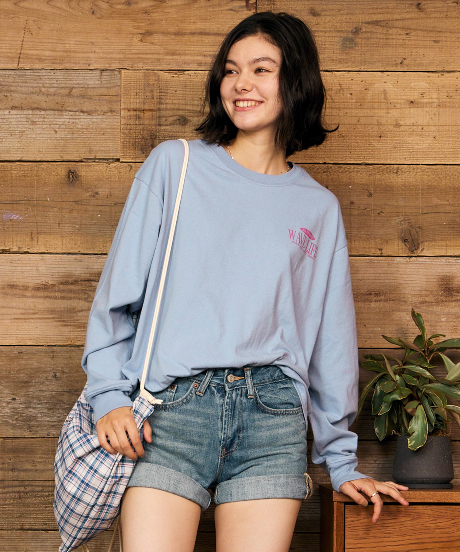 RIKKA FEMME リッカファム 長袖 Tシャツ ロンT レディース バックプリント グラフィック RF6F-2203(WHT-FREE)