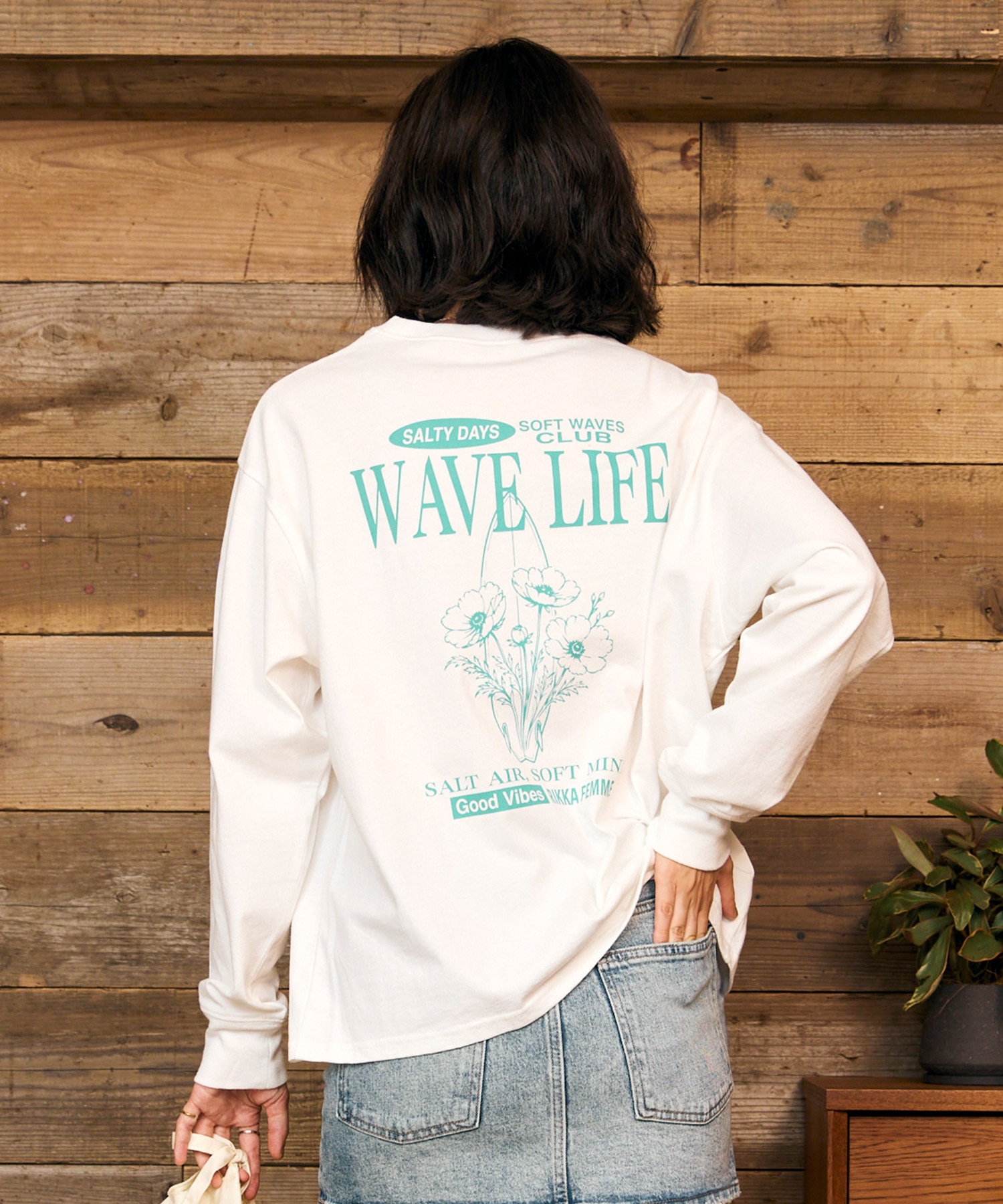 RIKKA FEMME リッカファム 長袖 Tシャツ ロンT レディース バック