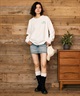 RIKKA FEMME リッカファム 長袖 Tシャツ ロンT レディース バックプリント グラフィック RF6F-2203(WHT-FREE)