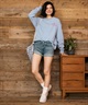 RIKKA FEMME リッカファム 長袖 Tシャツ ロンT レディース バックプリント グラフィック RF6F-2203(WHT-FREE)