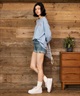 RIKKA FEMME リッカファム 長袖 Tシャツ ロンT レディース バックプリント グラフィック RF6F-2203(WHT-FREE)