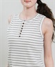RIKKA FEMME リッカファム タンクトップ レディース ボーダー リブ ヘンリータンクトップ RF6S-2301(BR/NV-FREE)