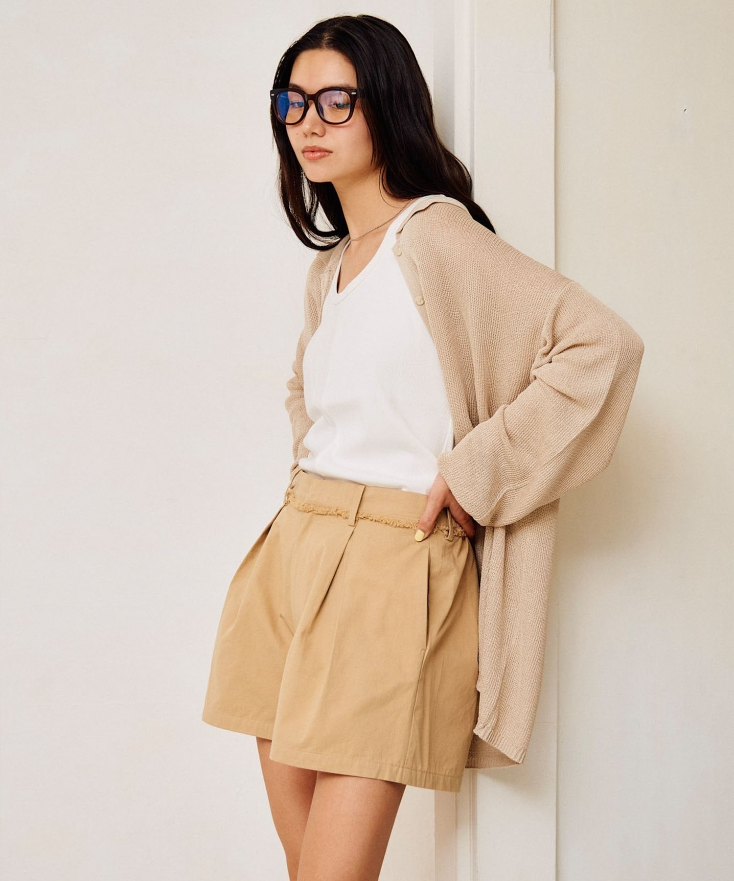 RIKKA FEMME リッカファム タンクトップ レディース リブ 切り替え RF6S-2302(BEG-FREE)