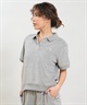 RIKKA FEMME リッカファム 半袖 ポロシャツ レディース パイル生地 吸水速乾 UVカット セットアップ対応 RF6S-2501(GRY-FREE)